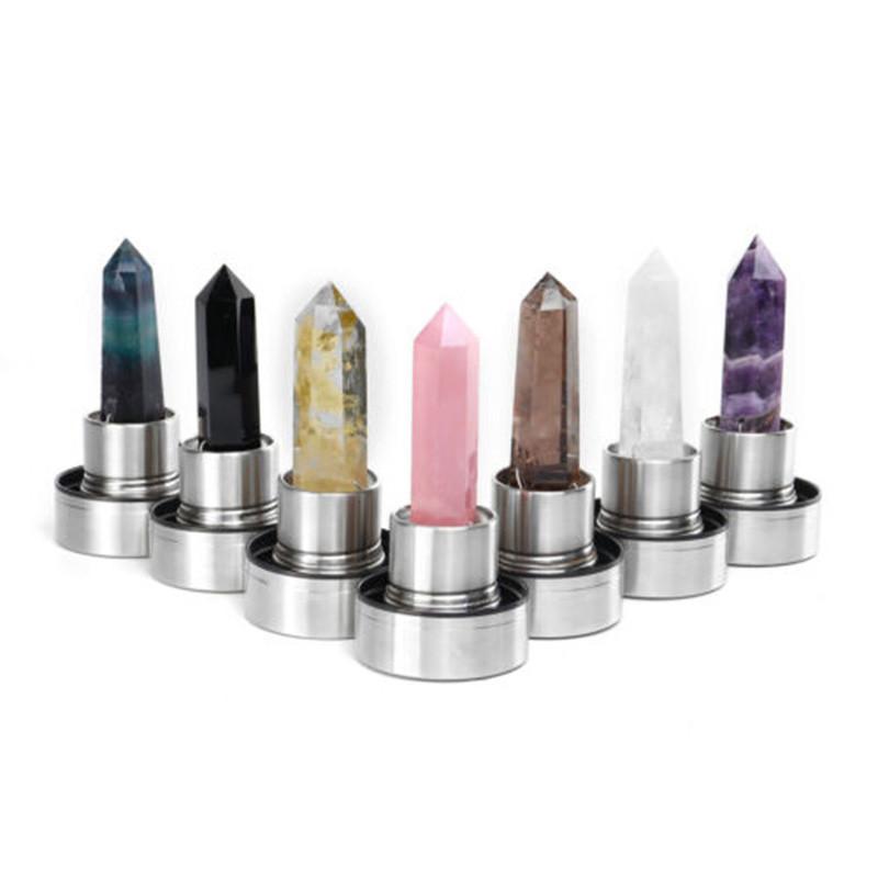 Elixir Crystal Quartz Water Bottle Natural Obelisk Point Wand Reiki Rock Healing