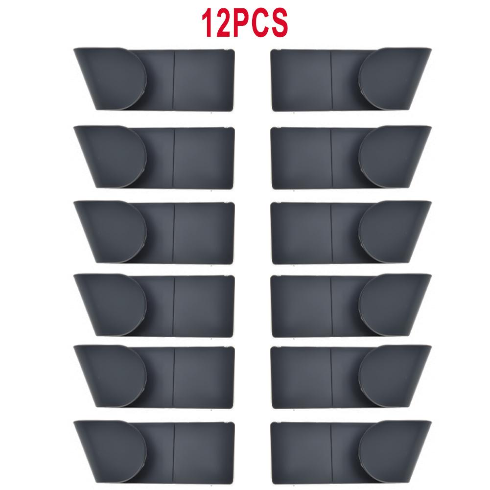 12Pcs Wall-Mounted Pot Pan Lid Storage Holder Home Kitchen Utensils Organization Pot Lid Rack Wall Mounted, No Drilling Required чёрный