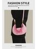 High-Quality Pink Woven Crescent Shoulder Bag - 2024 Summer Collection