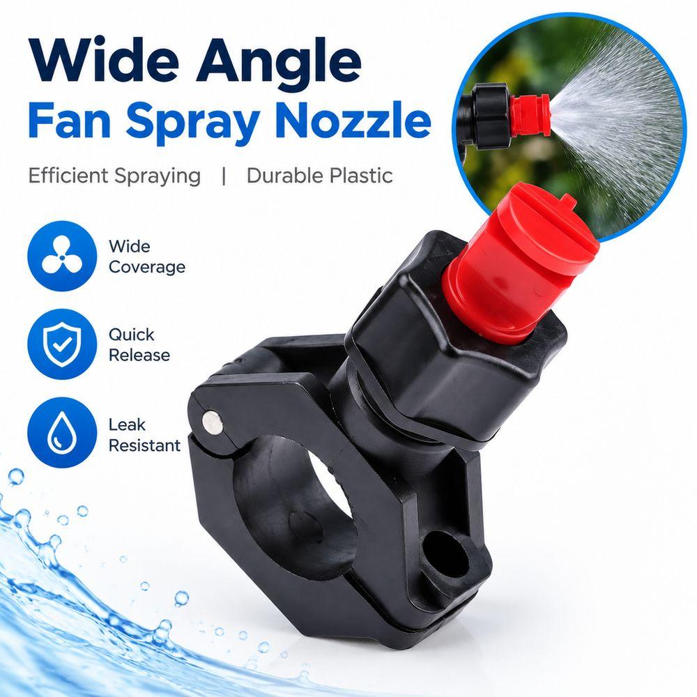 Plastic Spray Nozzle Wide Angle Low Pressure Flat Fan Nozzle Tongue-Type Flat Fan Spray Quick Release Nozzle Garden Irrigation