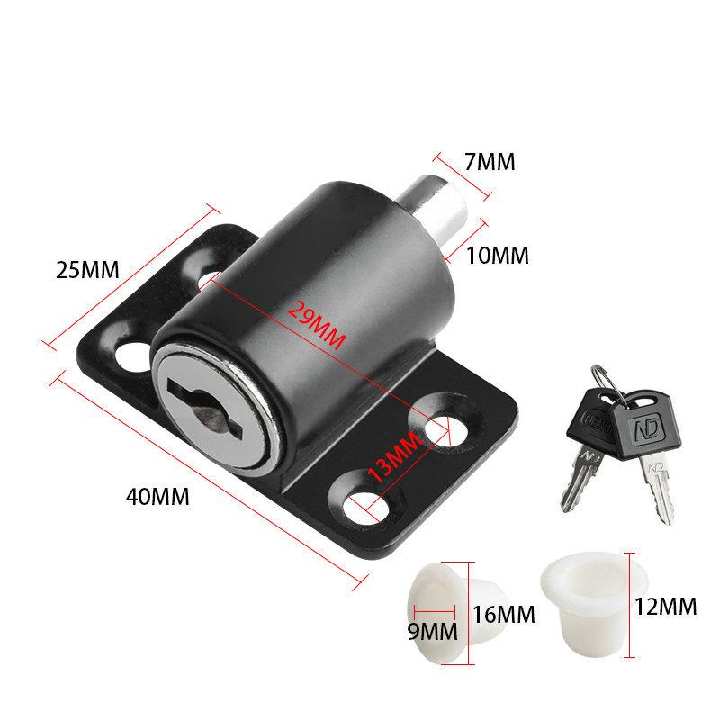 1/3PCS Sliding Window Patio Screw Door Lock Key Push, Safety Protection Antitheft Door Window Security Lock Catches Set