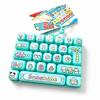 Transparent Dual-Tone Decompression Button Toy Cute Design Keyboard Keychain  Bag Accessory