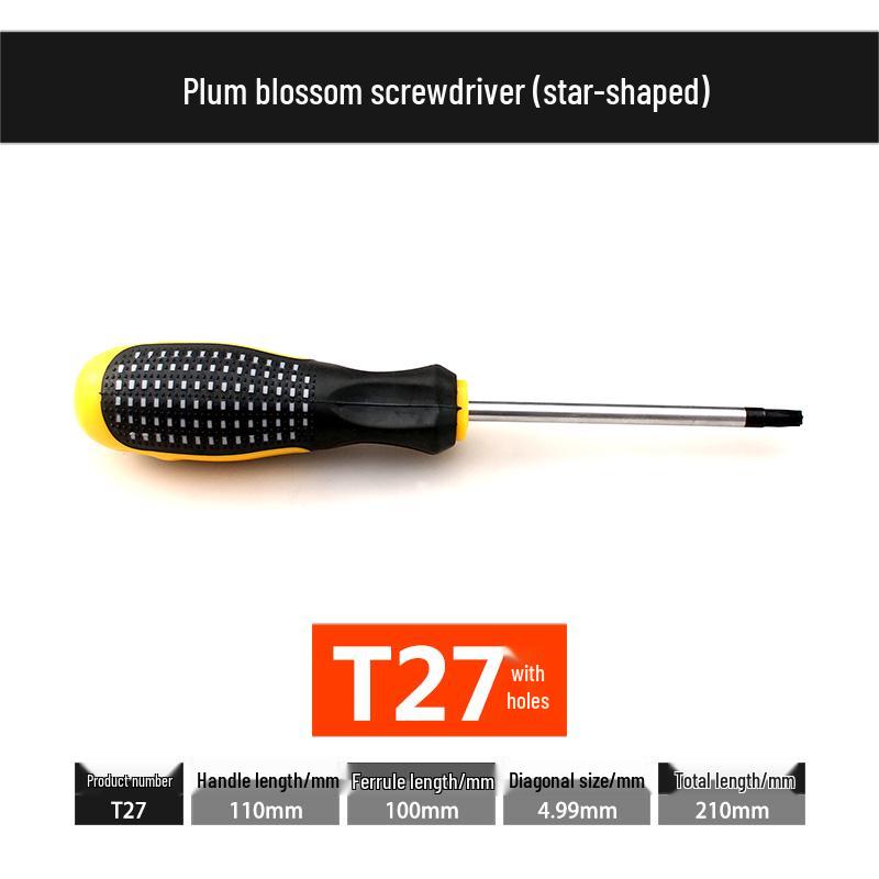 Star-Shaped Plum Blossom Hex Screwdriver Set with Hollow T6-T30