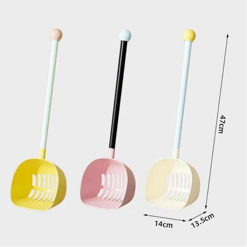 Cat Litter Scoop BPA Free Non Stick Long Handle Shovel Safe Non Toxic Pet Cleaning Tool for Cat Litter Box