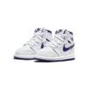Air Jordan 1 Retro High OG TD Court Purple Dětské tenisky Bílé CU0450-151