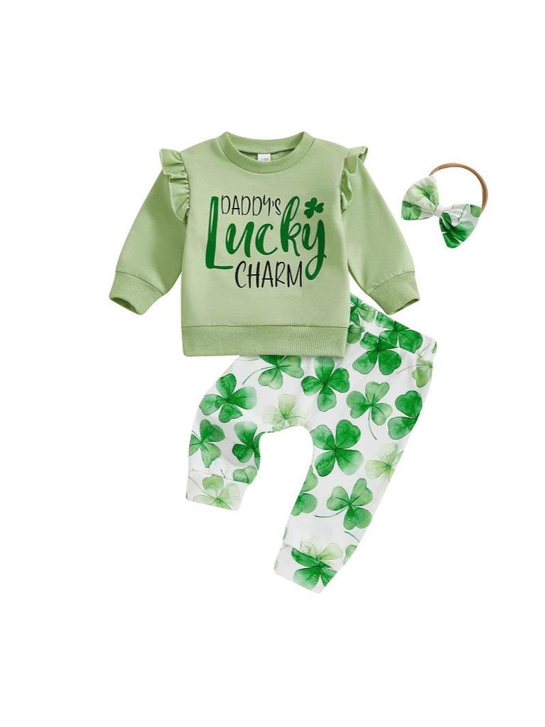 Girls' Clover Hoodie & Pants Set