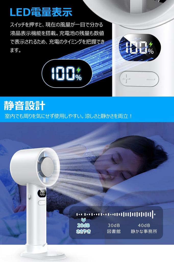 Handheld Portable Fan Latest Largest 5000mAh 120 Wind Speed Compact USB Up To 8 Hours of Compact Mini Smartphone Desktop Heatstroke Heatstroke