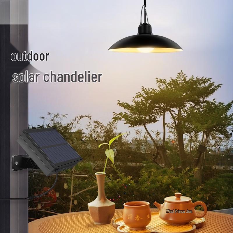 Solar Outdoor Retro Courtyard Chandelier