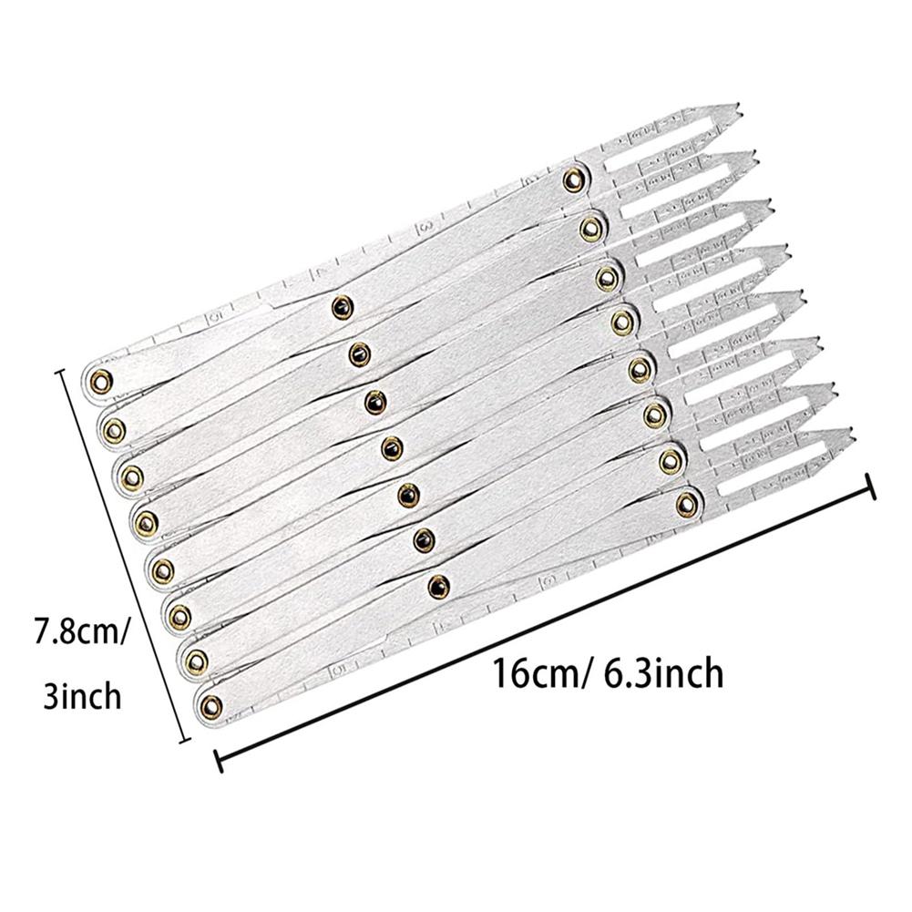 For Travel Crafting Sewing Gauge Button Spacing Tool Expandable Sewing Gauge Accessory Gauge Metal Construction