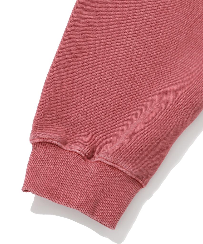 Stends [M~4Xl] Pigment Arch Logo Hoodie Zip-Up_Pink
