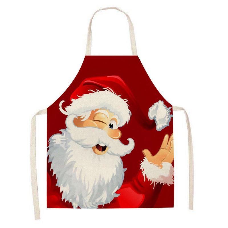 Linen Anti-Fouling Kitchen Apron with Halter Neck