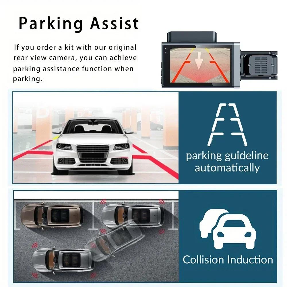 Motion Detection Car Camera Black Box Dash HD 1080P Cam Dashcam G-Sesor 360 ° Lens Rotation Dvr 3 Inch with WiFi Night Vision