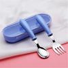 Portable Stainless Steel Children's Tableware Fork and Spoon Set Creative Complementary Food Training Set