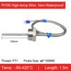 Stainless Steel Threaded Pt100 Temperature Sensor Probe Waterproof High‑Temp RTD (-50°C- 420°C) Industrial Armor Cable 3‑Wire