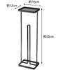 Yamazaki Toilet Paper Stand with Tray, Black, Approx. W16 X D12 X H52cm, Tower Toilet Storage Shelf, 7740