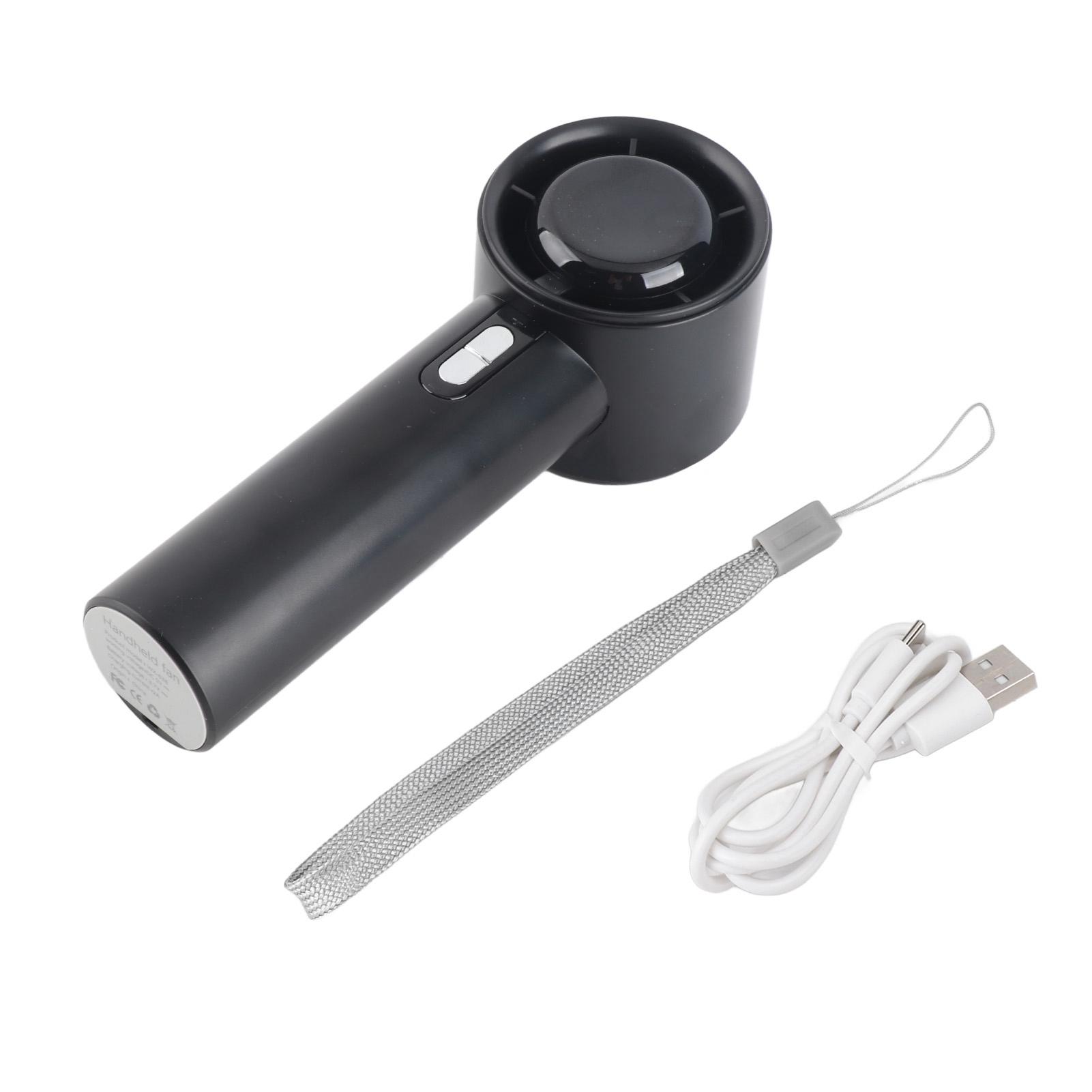 

Портативный ручной турбовентилятор с USB-зарядкой, цифровой дисплей, 100 скоростей, регулируемый турбомини-вентилятор чёрный