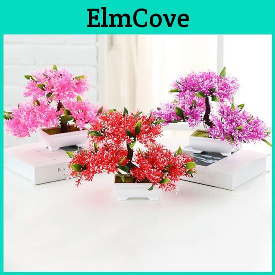 Flower Potted Plant 1pc Artificial Tree Home Office Garden Bonsai Decor Ornament