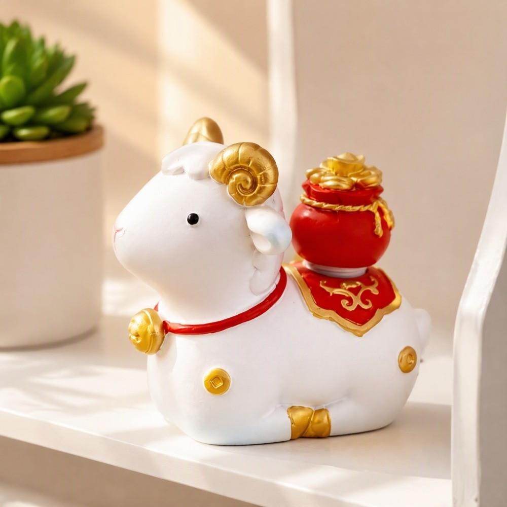 Year of the Sheep Zodiac Sheep Mascot Cute Creative Table Decor Festival Desktop Figurine Tabletop