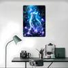 Ghost Cat With Butterflies Metal Poster Customized Wall Art Retro Vintage Tinplate Signs for Man Cave Home Decor Accessories