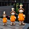 Ceramic Pumpkin Man Home Decor - Harvest Festival Resin Gift