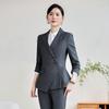 Women's High-End Striped Suit Set - Autumn 2024 Fashion, Elegant Professional Wear, Formal Goddess Style