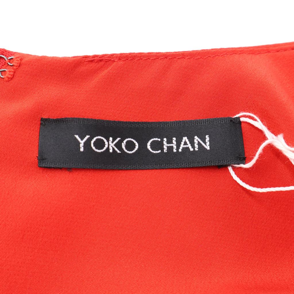 YOKOCHAN Red YCD-13SSC-020 Sleeveless Bi-color Dress Dress 38 RedUsed