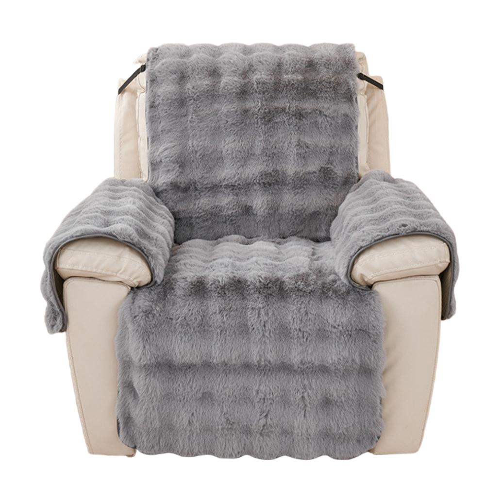 Soft Plush Armchair Cover Comfortable Household Sofa Cover Washable Armchair Slipcover Protector Chair Couch Cover Winter Padded 13400₽