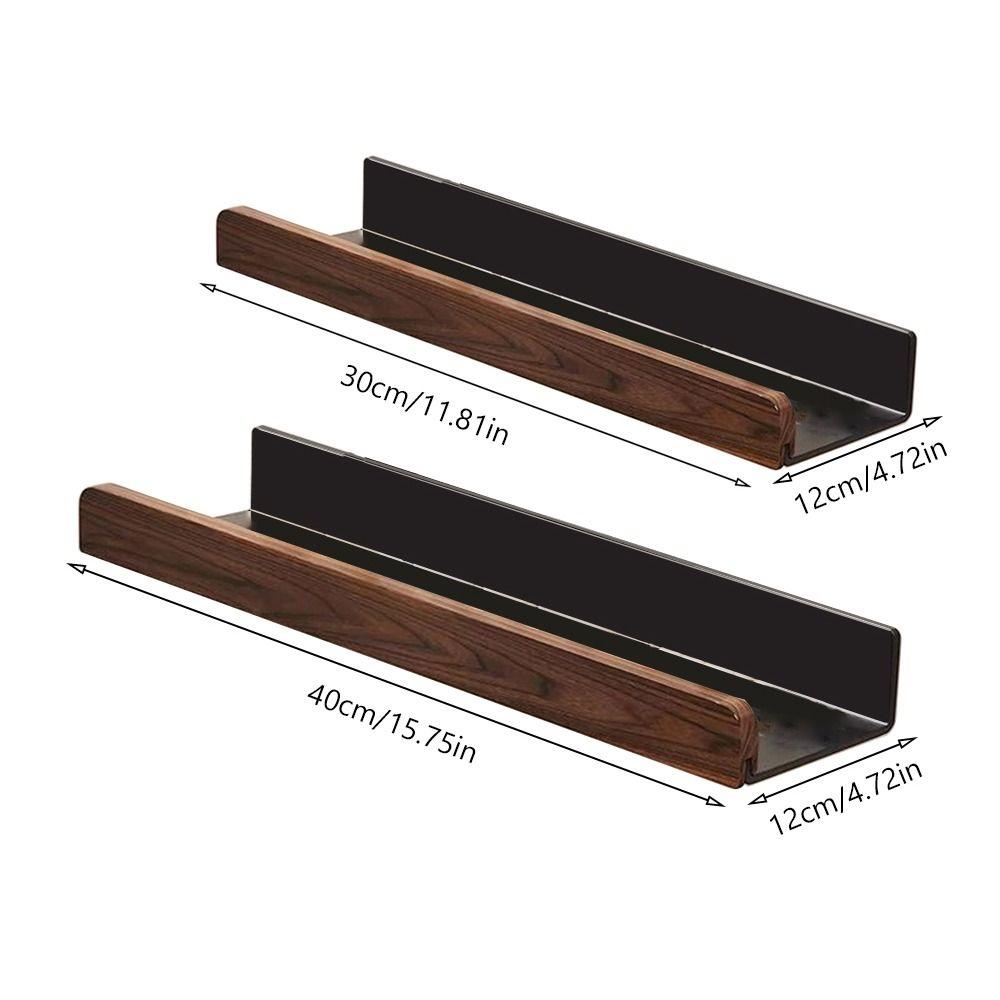 Solid Wood Bathroom Shelf Punch-Free Strong Load-bearing Capacity Toilet Shelves Space Saver Moistureproof Shower Storage Rack