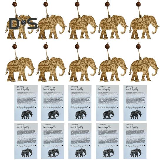 

Подвеска в виде деревянного слона, коллекционная подвесная подвеска в виде слона дружбы, ручная работа, украшение в виде слона сестринства, подарок для лучших сестер, подруг D