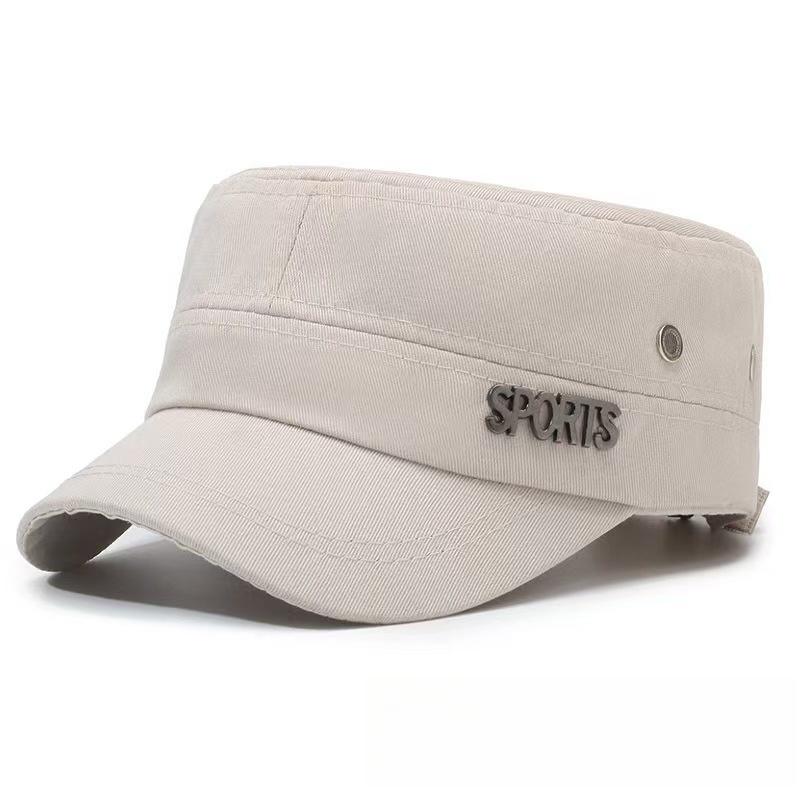 Hat Men's Flat Military Hat Is Simple And Versatile, Middle-Aged Hat Spring And Autumn Duck Tongue Casual Fashion New Style