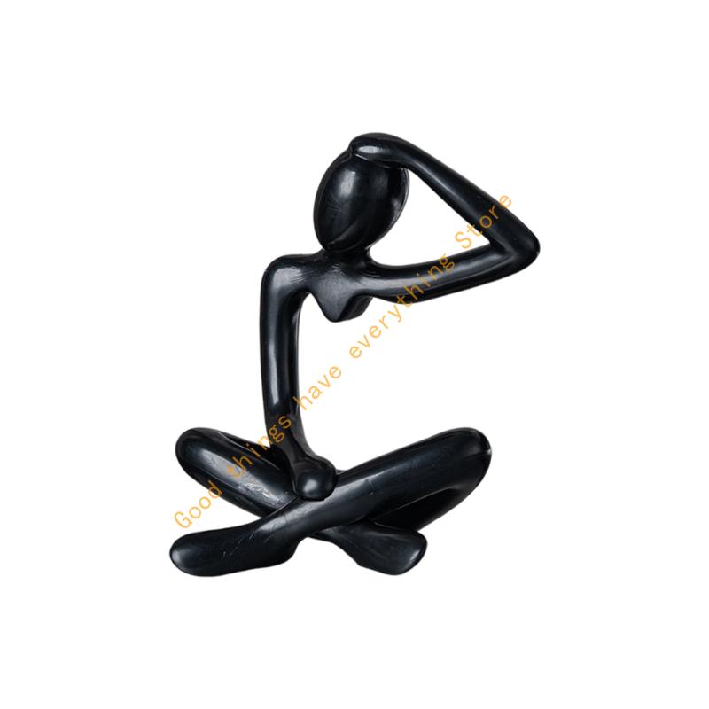 Abstract Figurine Sculpture Modern Art Homes Decors Plastic Statue for Living Room or Office Bookshelf Display 55KF