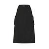 Fila Explore Fashion Trend Minimalist Classic Retro Workwear Versatile Comfortable Woven Loose Casual Long Skirt Women Skirts Deep-Black A11W627303FBK