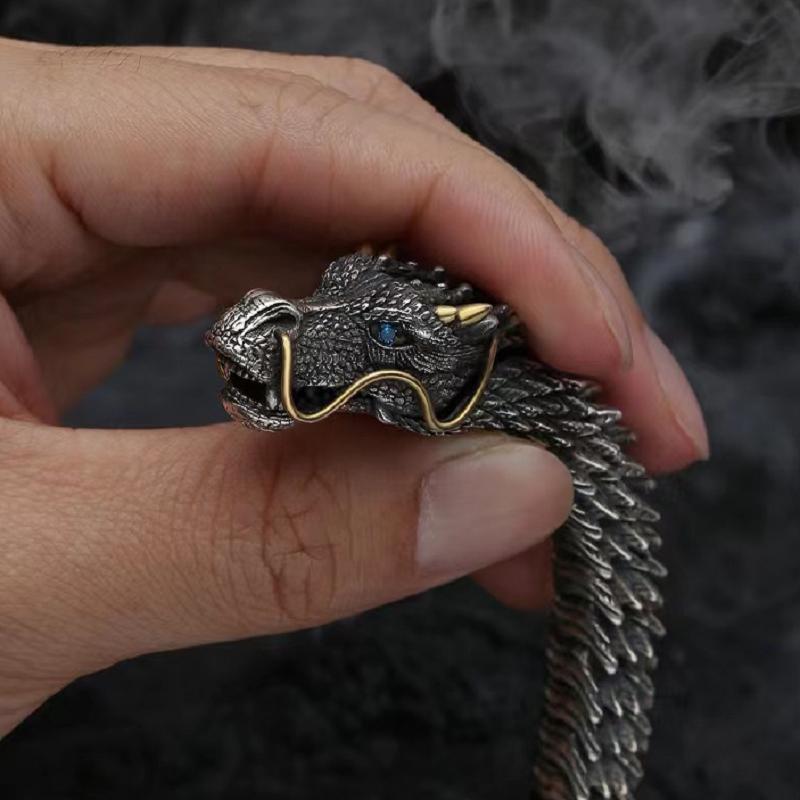 Personality Dragon Dominant Bracelet Men's and Women's Vintage Dragon Shaped Bracelet
