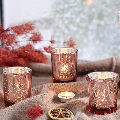 6/12pcs Painted Translucent Helicopter Cup Home Candle Tray Wedding Starry Sky Glass Romantic Table Decoration Party