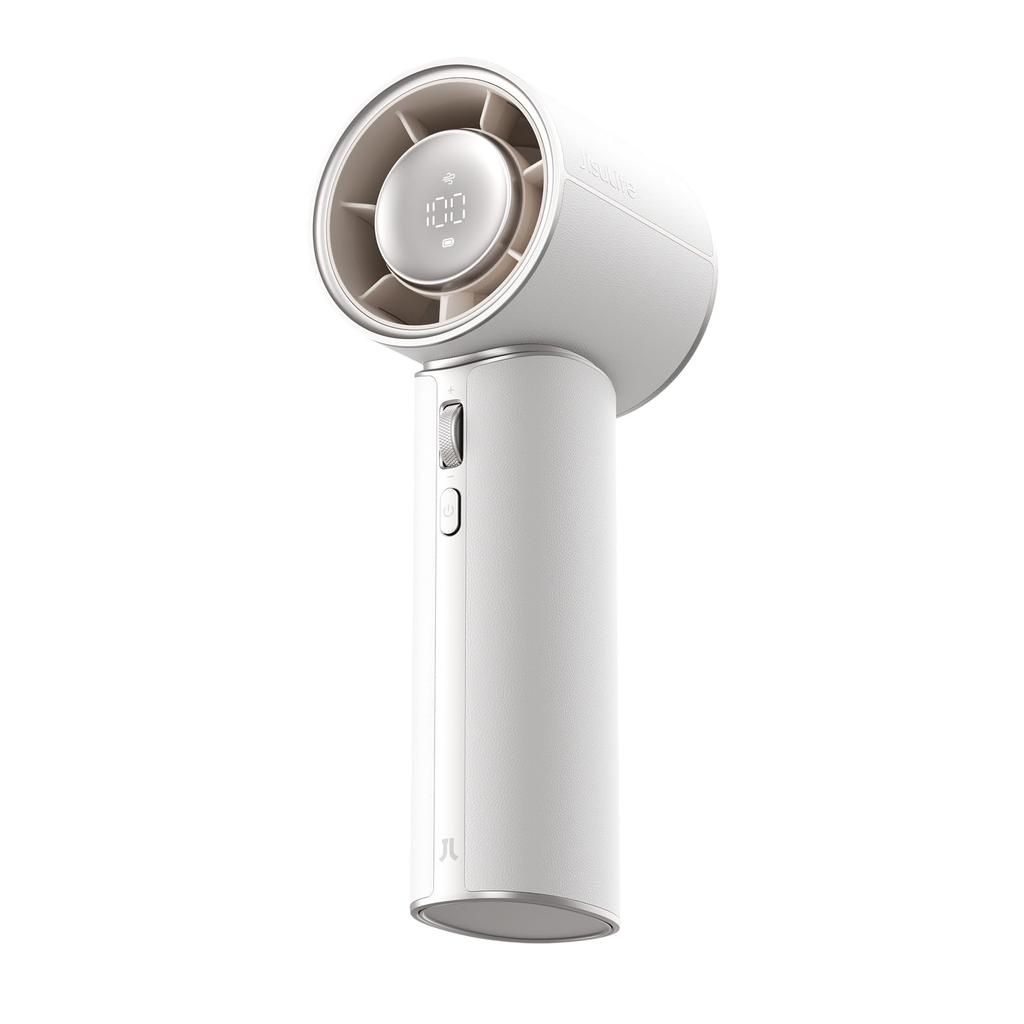 JisuLife Handy Fan Pro1 Mini 30 Hours Long Battery Life Airflow Adjustment Portable Fan Handheld Fan Charging Desktop Fan Portable White [Compact / /