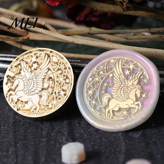Decorative Stamp Replacement 10 Pcs Wax Seal Head Replacements, Vintage Flower Pattern Sealing Retro Handbook Embellishment Brass Heads for Envelope,