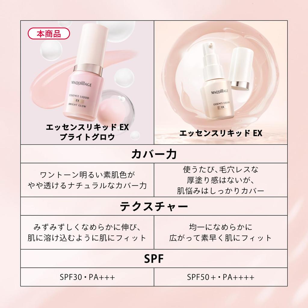 Maquillage Base Make-up Set Essence Liquid EX Bright Glow Koralle Rosa SPF30 PA+++ 24ml Essence Base EX Reinweiß SPF50+ PA++++ Foundation Primer Liquid