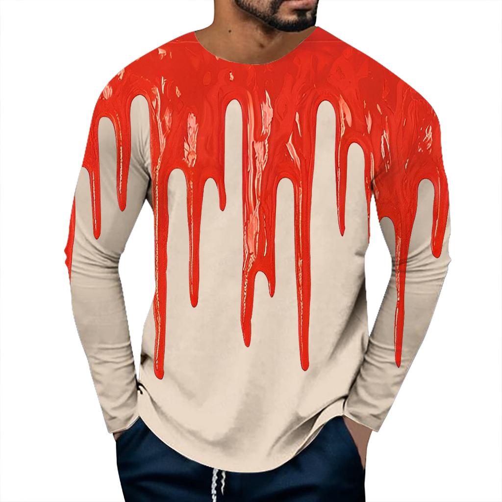 Halloween Blood Bat 3D Print T-Shirts Men Woman Long Sleeve Hip Hop T Shirt Streetwear Harajuku Pullovers Tees Top Kids Clothing