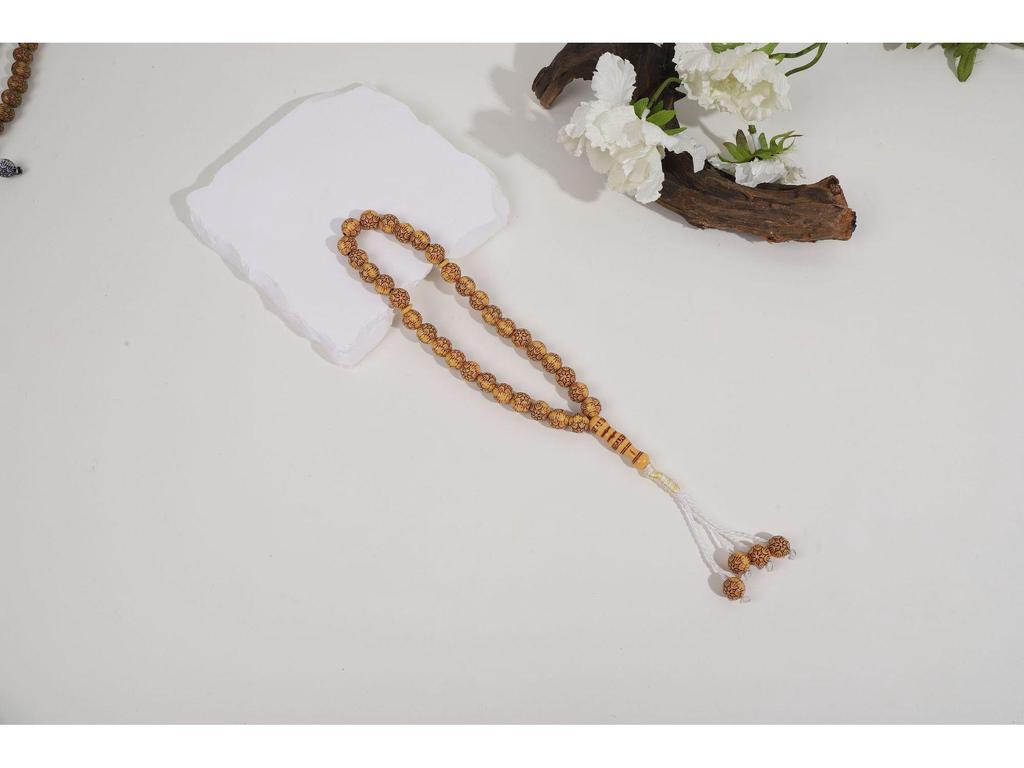 Imitation Wood 33-Bead Handheld Muslim Prayer Rosary Bracelet