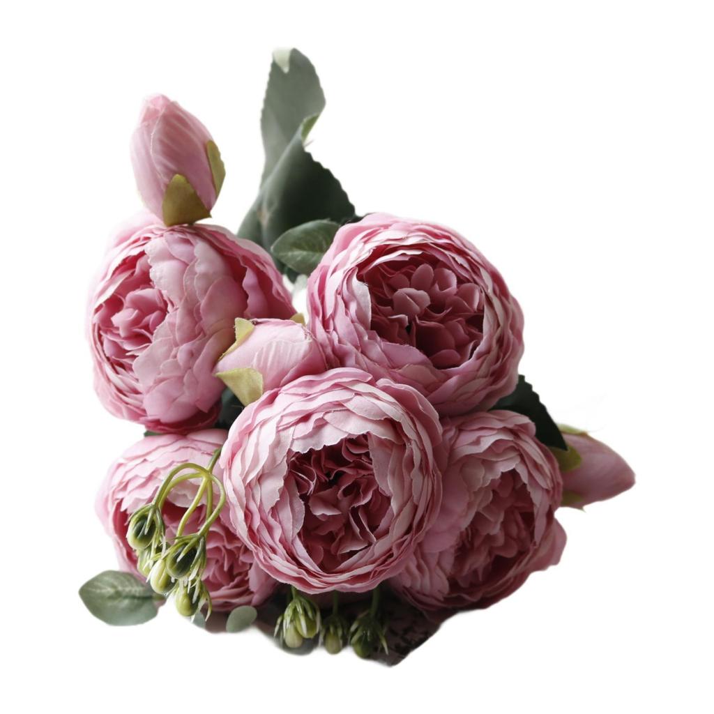 Artificial Roses Silk Flowers Artificial Wedding Bouquet Elegant Fake for Party Office Garden Engagement Decor
