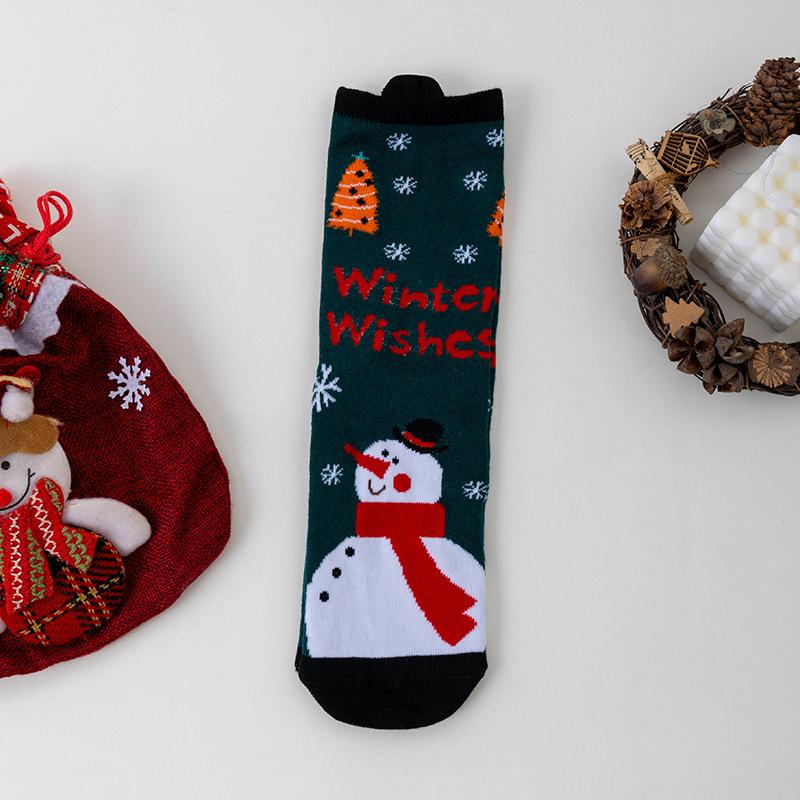 Women's Christmas Stockings, Mid-calf Stockings, Santa Claus, Snowman, Elk, Big Red Stockings