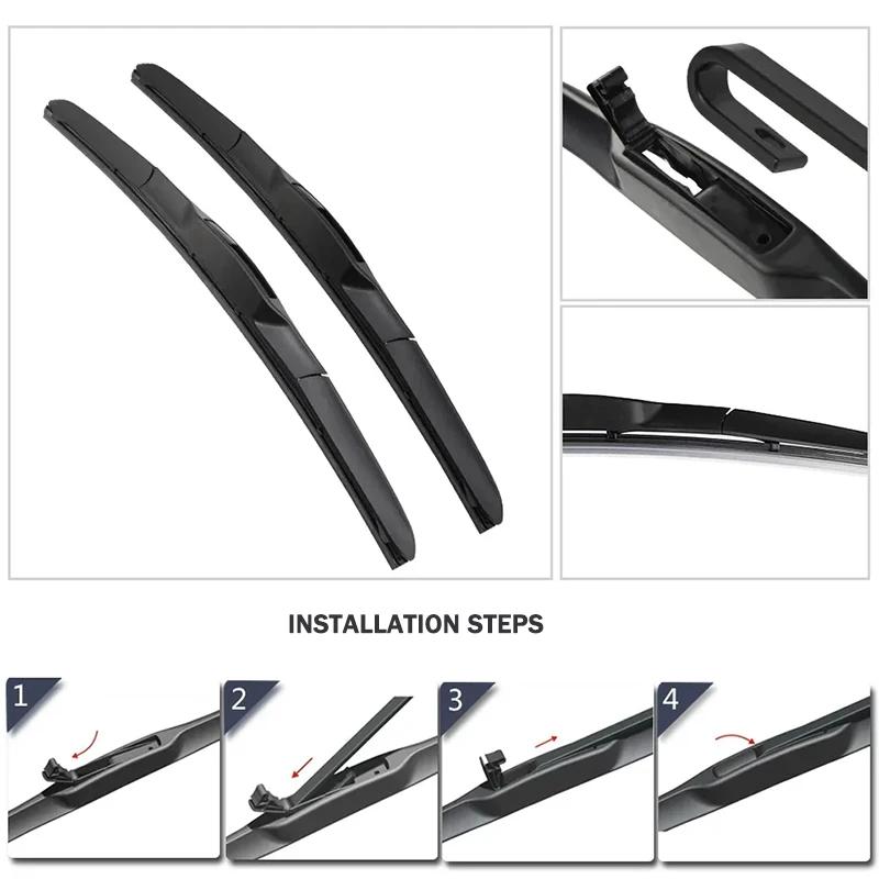 Universal U-type Car Wiper Soft Rubber Wiper HD Quiet Durable Front Windscreen Automotive Wiper 14" 16" 17" 18" 19" 20" 21" 22"