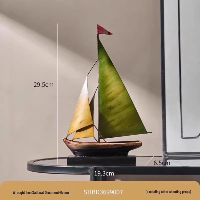 Smooth Sailing Sailboat Model: Luxury Decor for Living Room, TV Stand, or Office Table