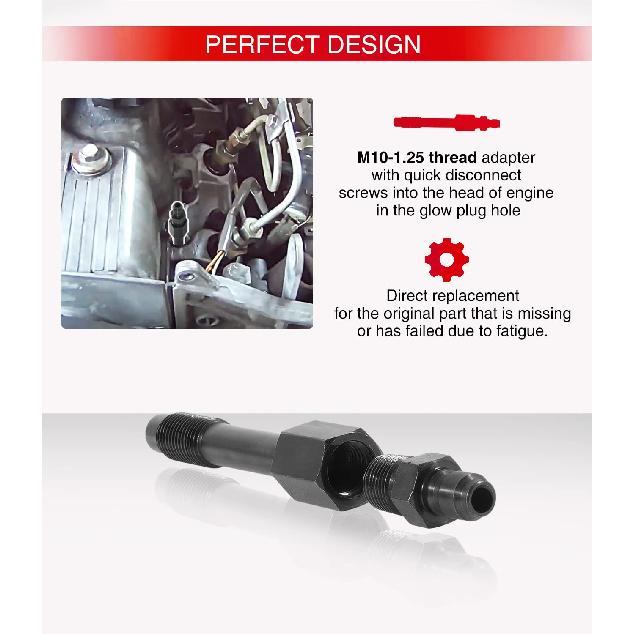 LNG-TU-15-38 Diesel Compression Test Adapt Adapter for Duramax, M10 X 1.25 Mm