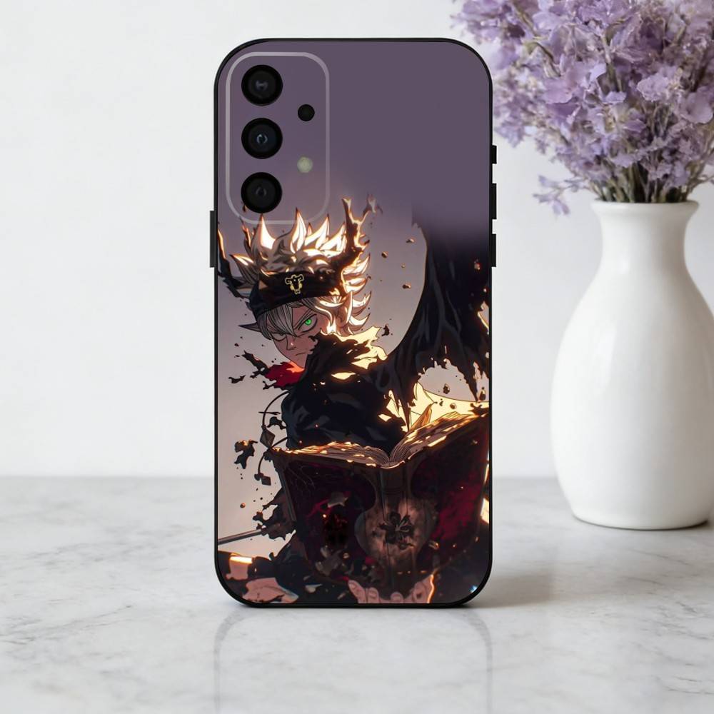 Anime Cool A-Asta B-Black C-Clover  Phone Case For Samsung Galaxy A73,A72,A71,A70,A53,A52,A51,Soft Silicone Black Cover