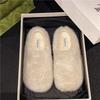 Women's Soft Bottom Large Size Thickened Winter Warm Fur One Padded Lining Ankle Boots Non-slip Baotou Cotton Fur Slippers