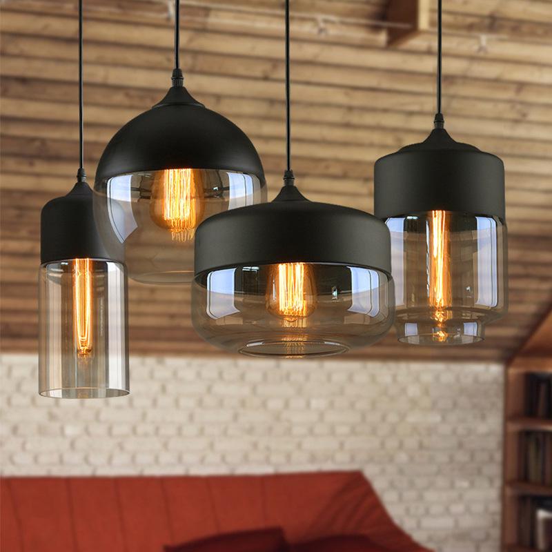 Nordic Retro Glass Pendant Light for Dining, Living Room, Bar, Cafe