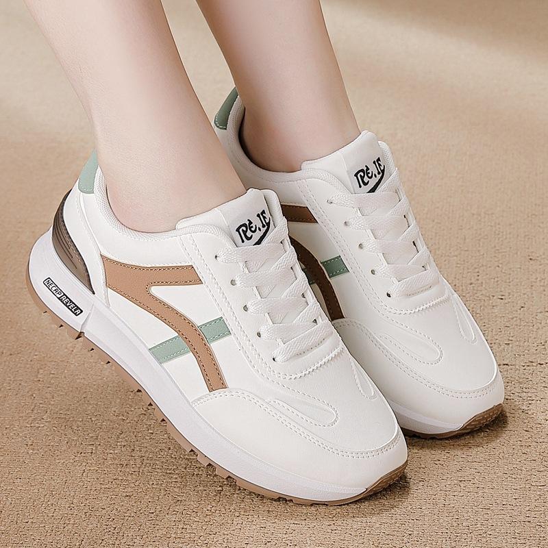 Flat Shoes New Spring Breathable Leather Surface with Skirt Shoes Casual Couple Sports Shoes