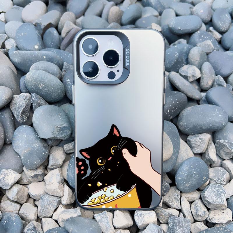 

Various Style Cat Phone Case For iPhone 15 14 Plus 13 12 11 16 Pro Max 13 Mini Cartoon Shockproof Matte Laser Back Covers Fundas iphone 13Mini