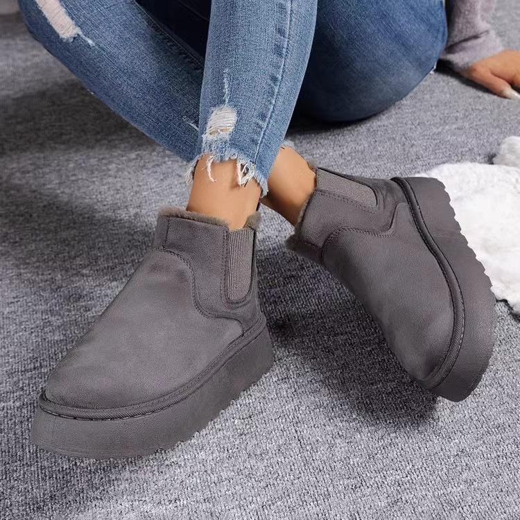 Foreign Trade Large Size Thick-soled Snow Boots Women's 2025 Winter New Velvet Thickened Warm Snow Boots Women's Casual Versatile